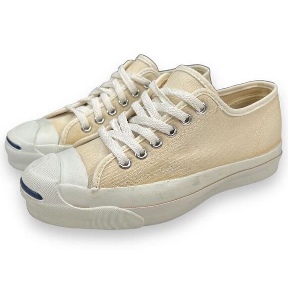 Vtg 80’s Converse Jack Purcell Classic Womens 6 Mens 4.5 Made in USA Ivory RARE! - Picture 2 of 15